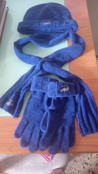 Conjunto gorro+guantes+ bufanda