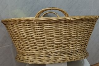 CESTA MIMBRE NATURAL OVALADO CON DOS ASAS