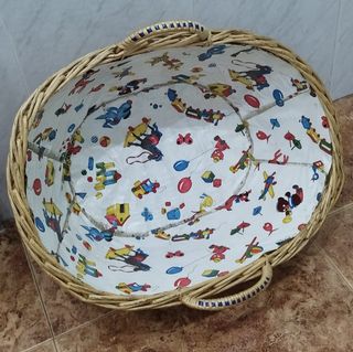 CESTA MIMBRE NATURAL OVALADO CON DOS ASAS