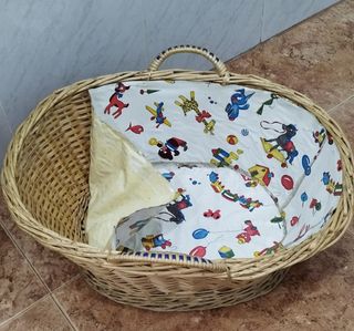 CESTA MIMBRE NATURAL OVALADO CON DOS ASAS