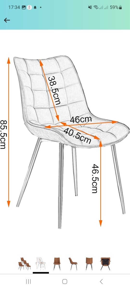 Juego 4 Sillas comedor