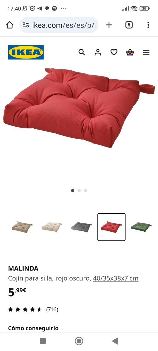 3 cojines Nuevos de IKEA