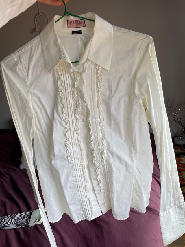 Camisa blanca de vestir o para la oficina