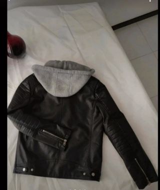 Giubbotto ecopelle nero,marca Brum Beby.Anni 12