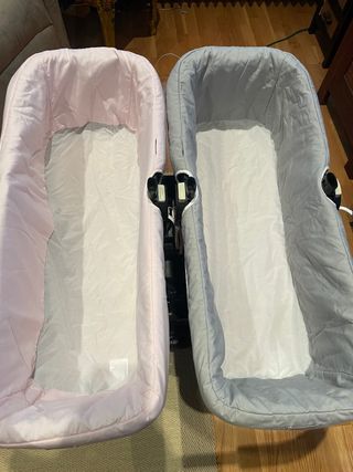 Capota,saquito...bugaboo Donkey pack rosa y blanco