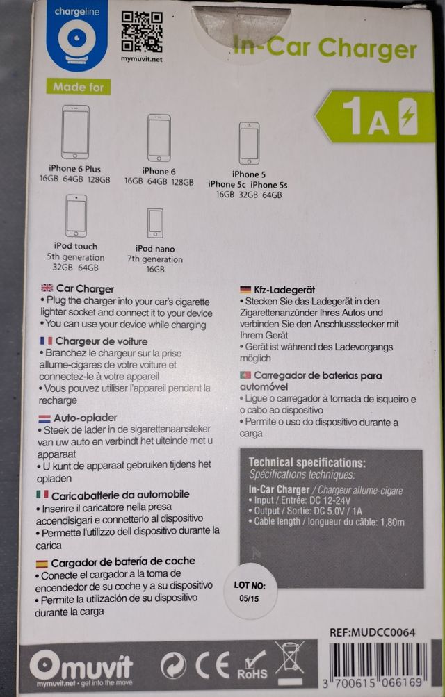 CARGADOR IPHONE Y IPOD