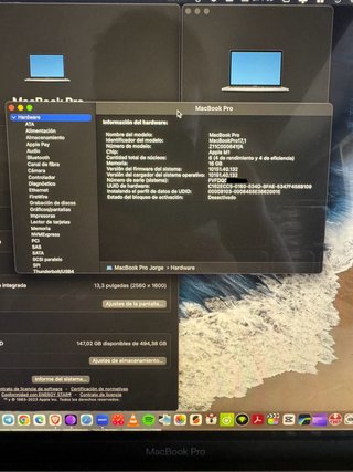 Macbook Pro M1 13’ 16Gb Ram 512GB SSD