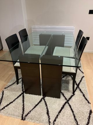 MESA COMEDOR DE CRISTAL