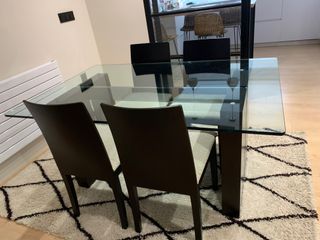 MESA COMEDOR DE CRISTAL