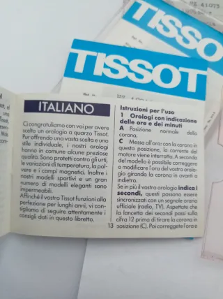 Garanzia e libretto Tissot vintage