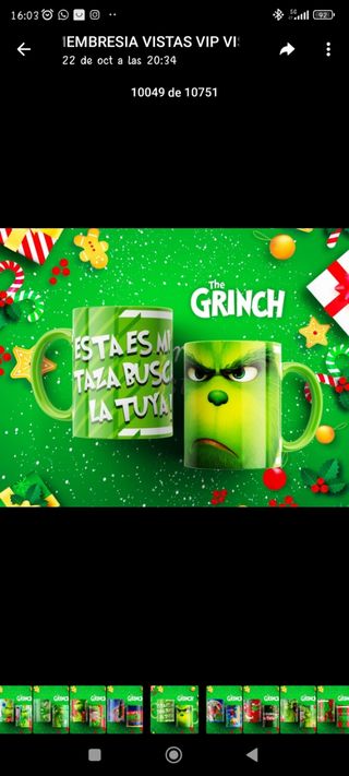 Taza personalizada Navidad Grinch