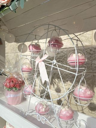 Aro decorativo y carrito candy