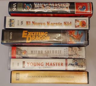 Lote 4 vhs artes marciales. Películas video