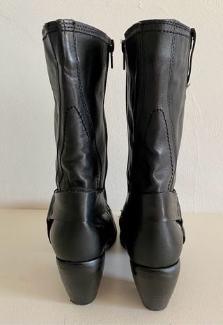 Botas de cuero negro Xacata número 37