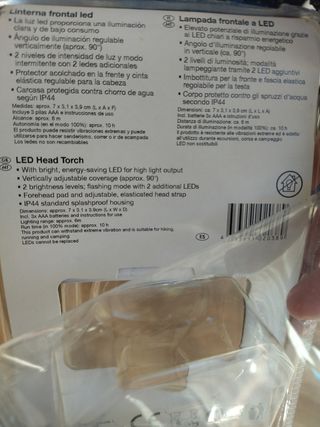 LINTERNA FRONTAL LED