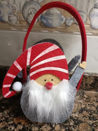 MUÑECO PAPÁ NOEL NUEVO CESTA NAVIDAD