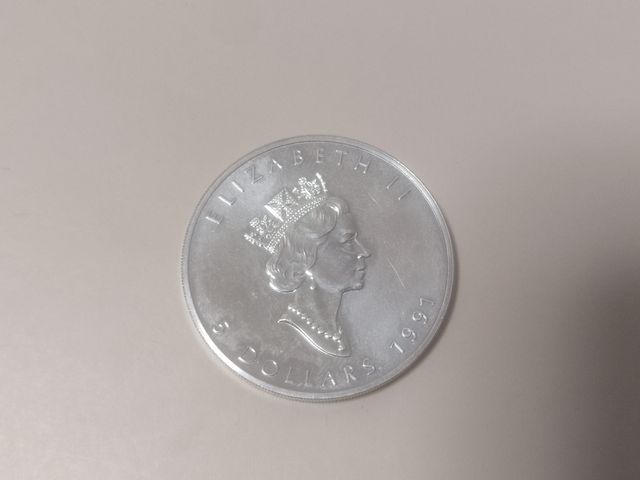 🥈 1 Oz Maple Leaf Canada 1991