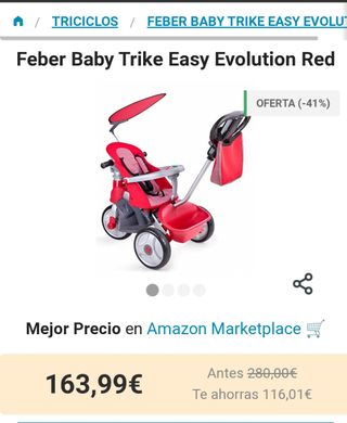 Triciclo evolutivo Feber 3 en 1