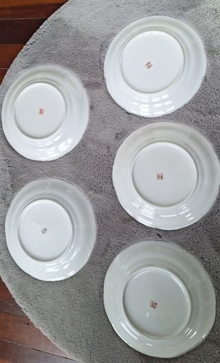 5 platos orientales de 25 cm.