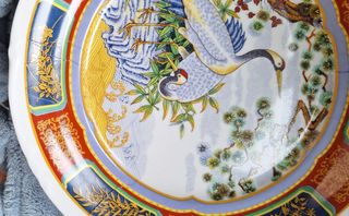 5 platos orientales de 25 cm.