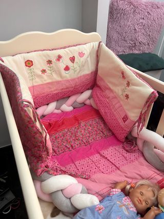 cuna “micuna”+colchon+protector chichonera+colcha