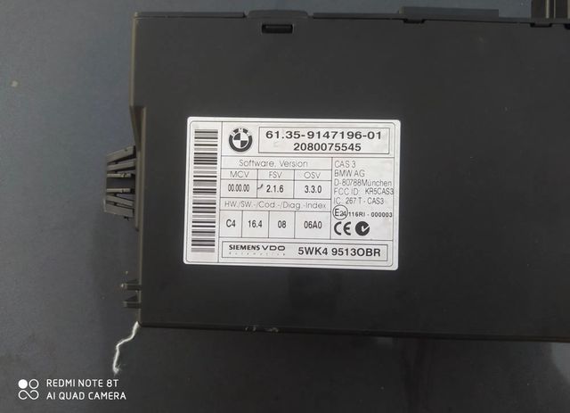 centralita cas llave BMW.