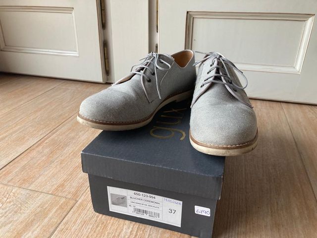 Zapatos gris lino ceremonia talla 37
