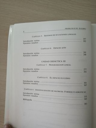 Problemas de Álgebra. UNED.