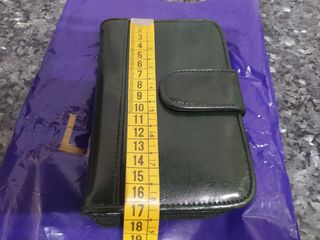 Cartera Piel Verde Botella