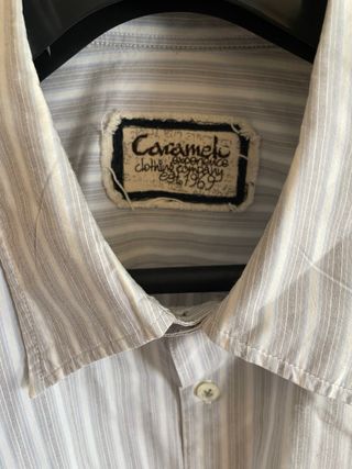 Caramelo camisa hombre. Talla XL