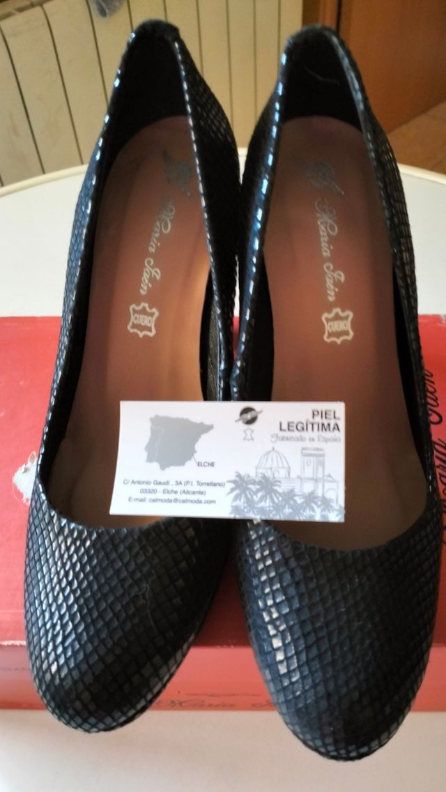 Oferta!zapatos de salón piel María Jaen