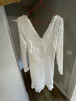 Vestido blanco encaje - novia civil