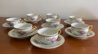 JUEGO DE CAFÉ VINTAGE PORCELANA SANTA CLARA