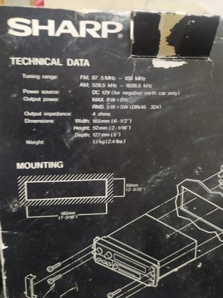 Radio casete coche sharp