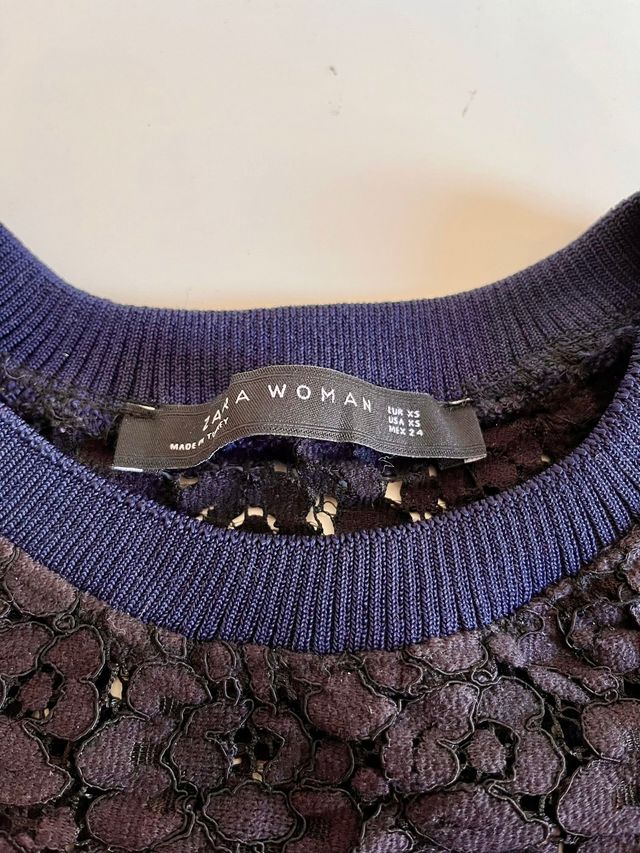 Sudadera encaje zara