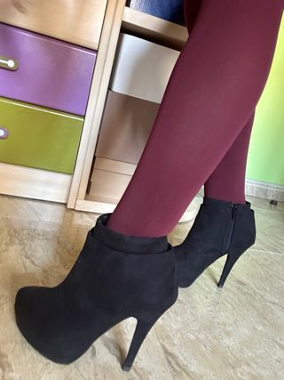 Botin negro usado 2 veces