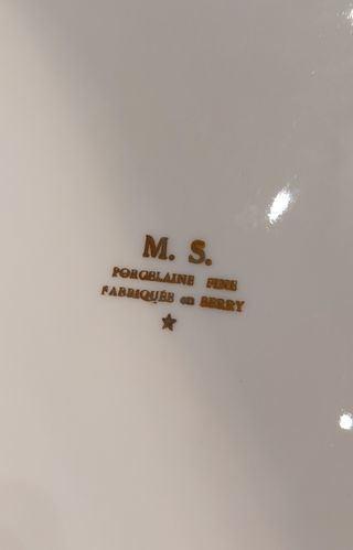 Plato de Porcelana de Berry. M&S. Francesa