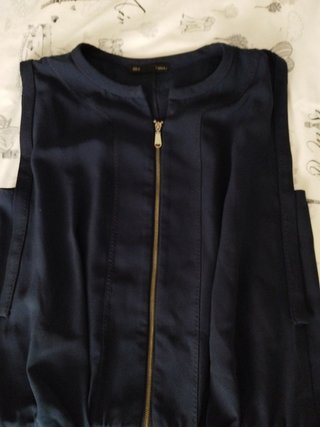 Vestido azul marino sin mangas