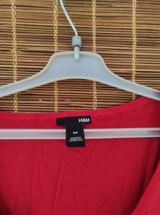 Jersey cuello pico rojo H&M