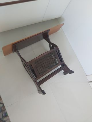 Revistero madera vintage,mesita apoyo, mesita tv.