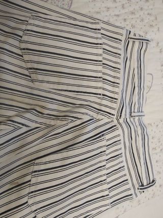 Pantalón de Rayas negro y blanco elasti
