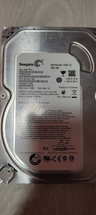 Disco duro Seagate 500gb