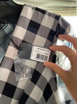 Vestido Maxi GUESS blanco y negro a estrenar TallM