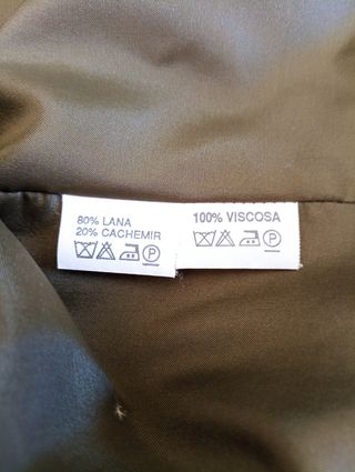 Traje Blazer y falda verde caqui lana