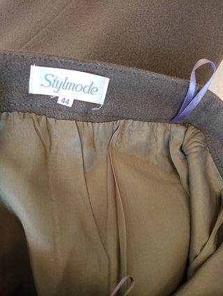 Traje Blazer y falda verde caqui lana