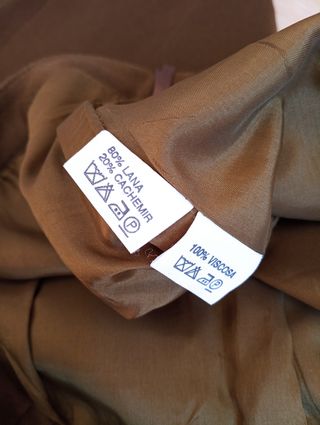 Traje Blazer y falda verde caqui lana