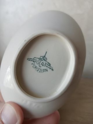 Coppia piattini in porcellana anni 50