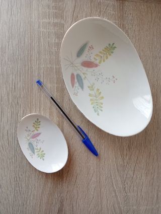 Coppia piattini in porcellana anni 50