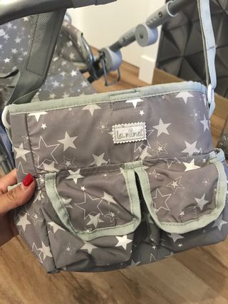 carrito de muñecas , bolso , portabebes y capazo