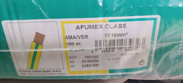 ROLLO 75M CABLE 16 MM2 TIERRA PRYSMIAN 750V (AS)